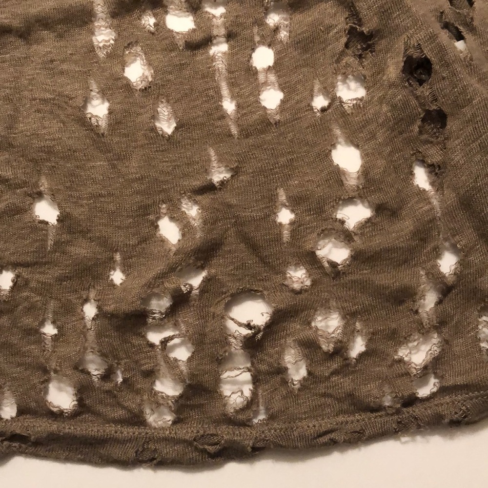 IRO Linen Distressed Clay Tee t-shirt top sheer - Picture 5 of 17